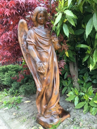 Stehender Engel aus Oxid - 105 cm - Stein